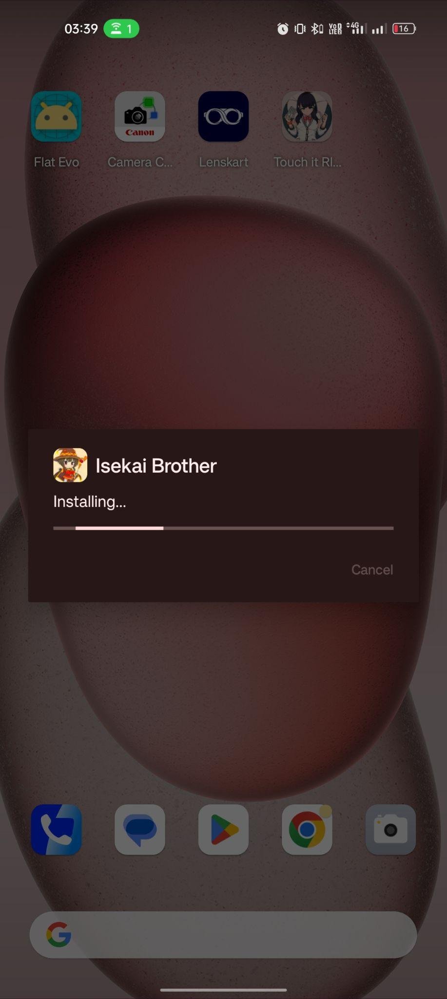 Isekai Brother apk installing