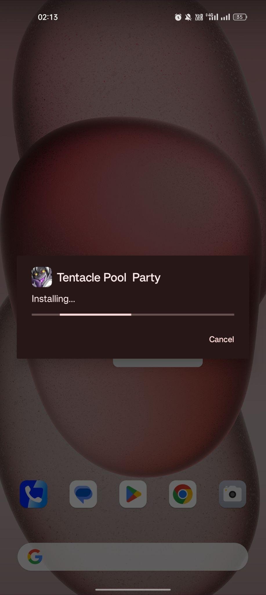 Tentacle Beach Party apk installing