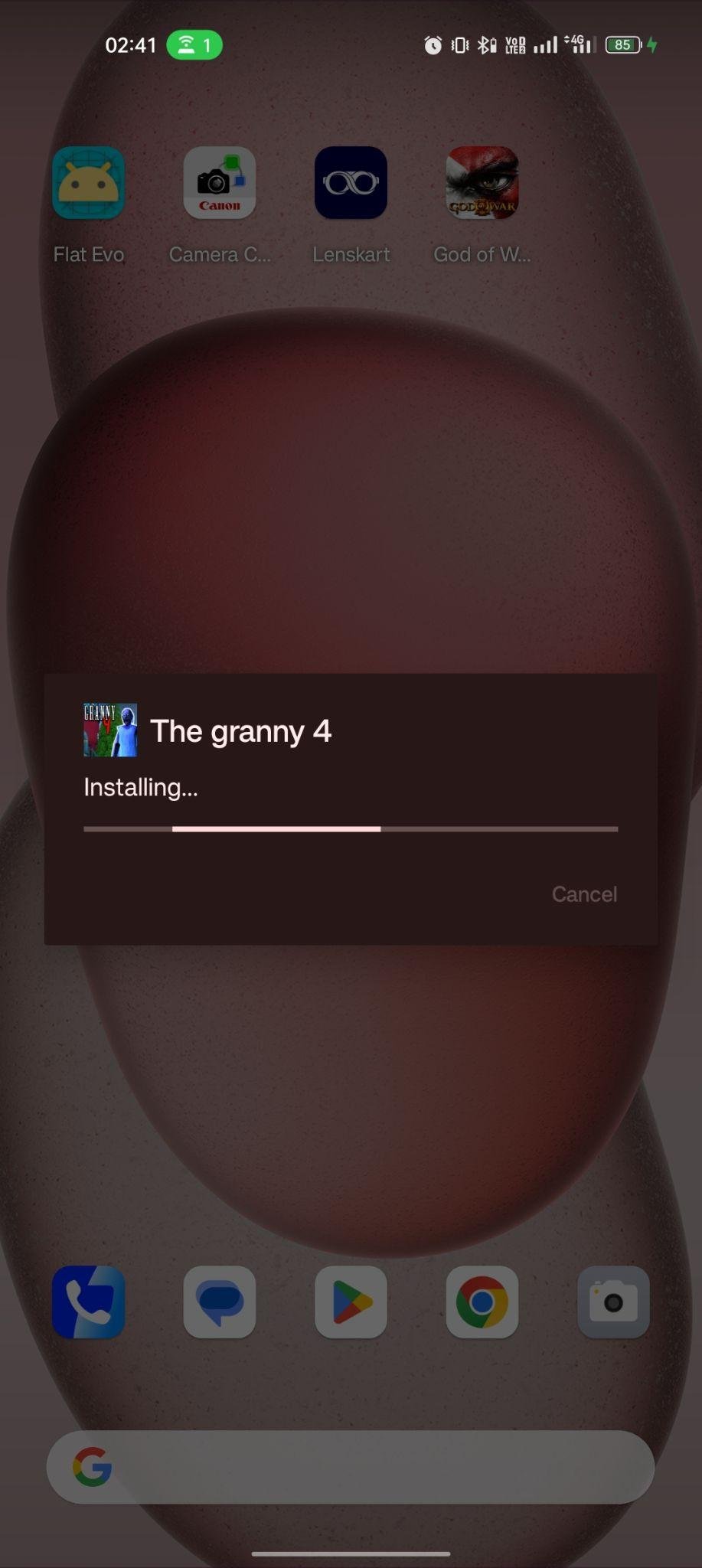 Granny 4 apk installing