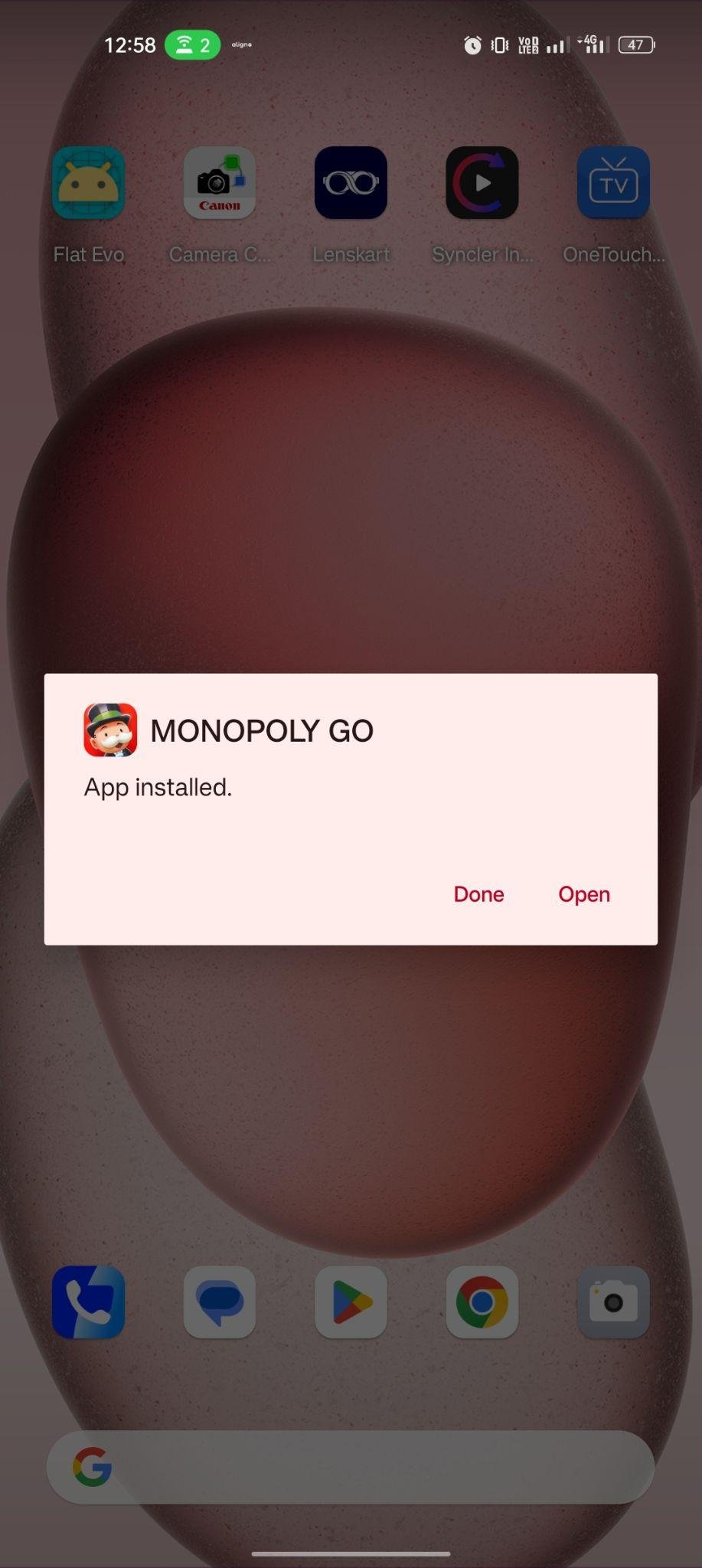 Monopoly Go apk installed