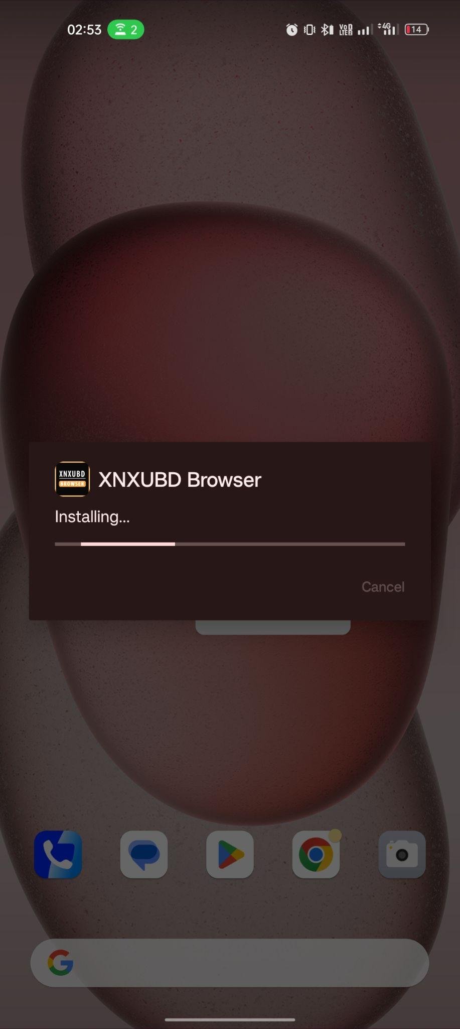 XNXUBD VPN Browser apk installing