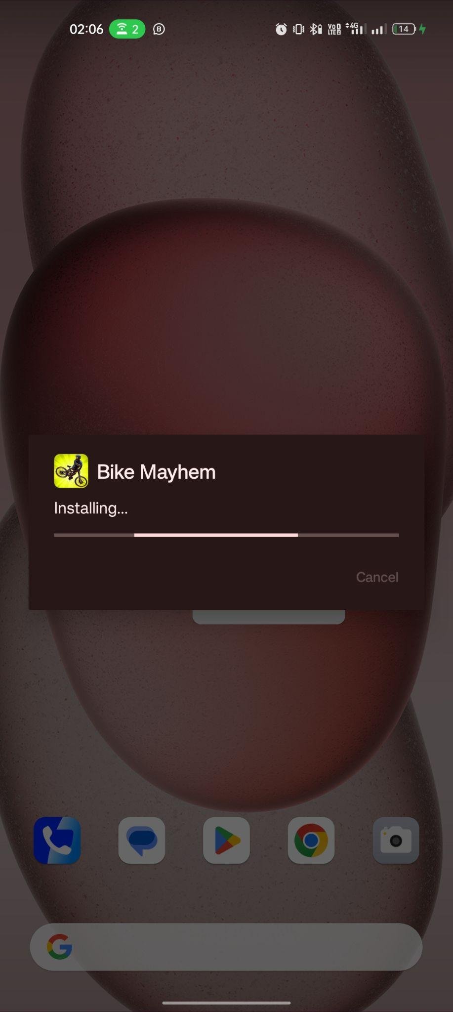 Bike Mayhem apk installing