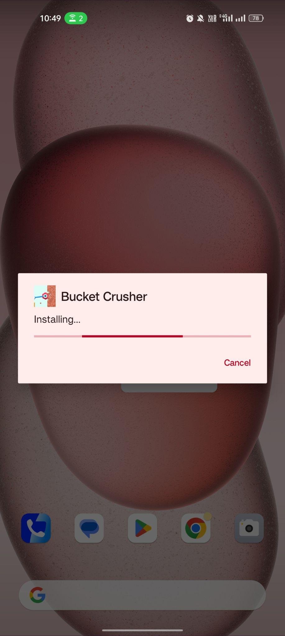 Bucket Crusher apk installing