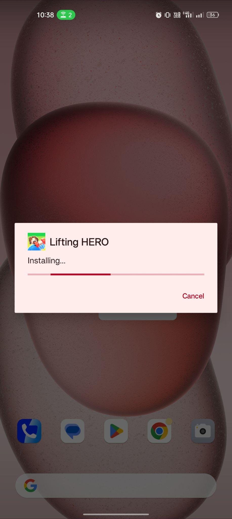 Lifting Hero apk installing