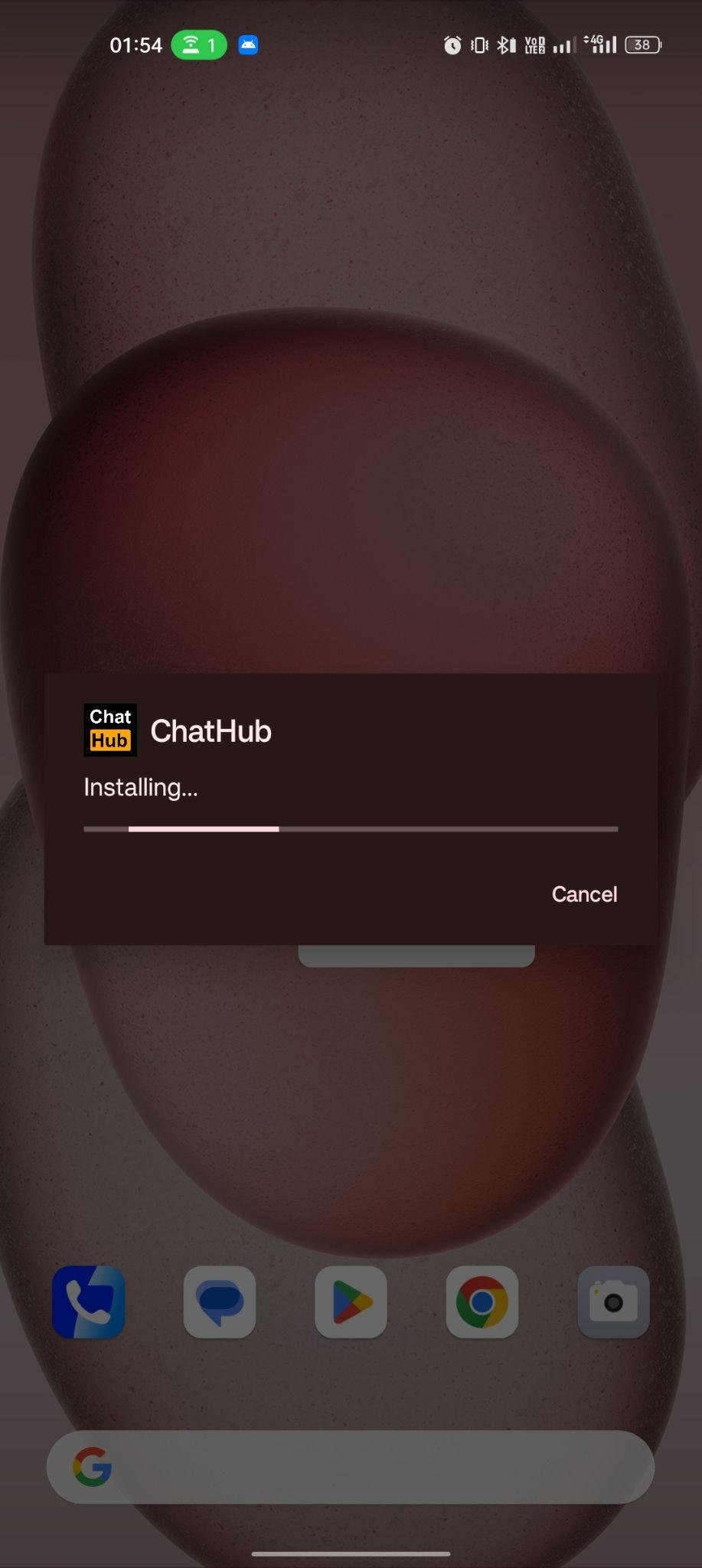 ChatHub apk installing