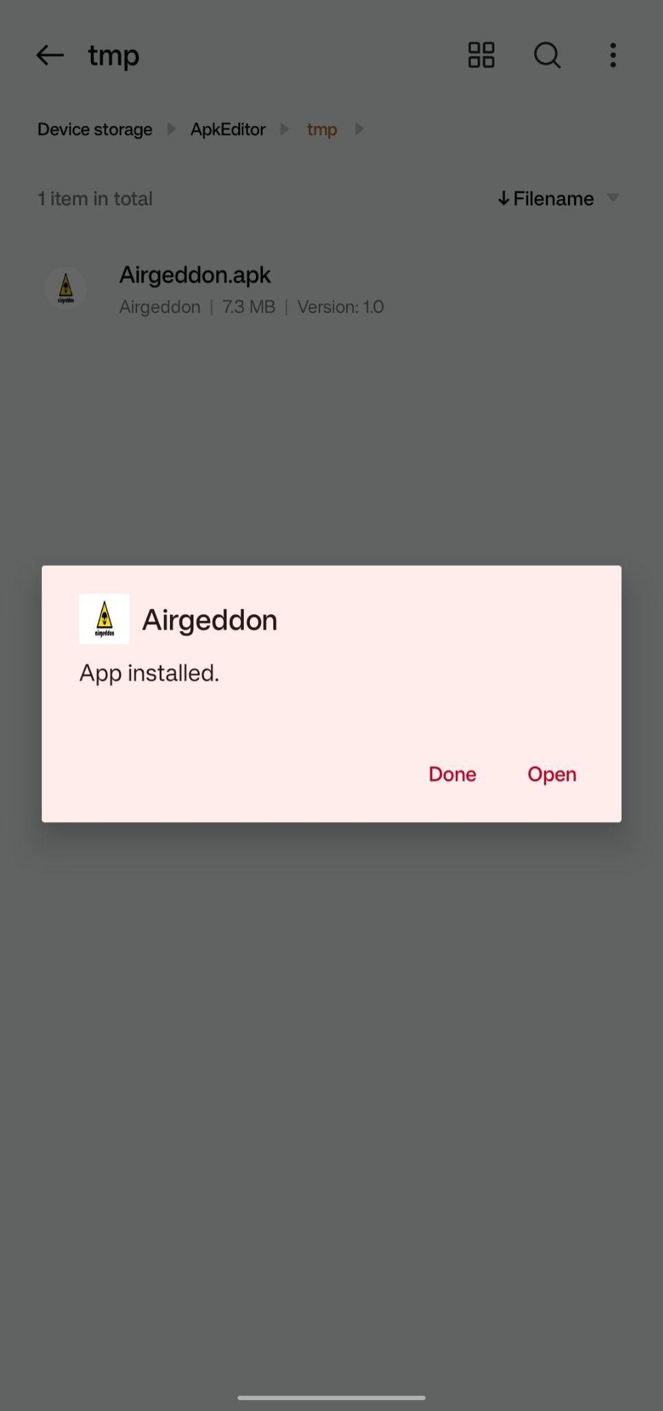 Airgeddon apk installed