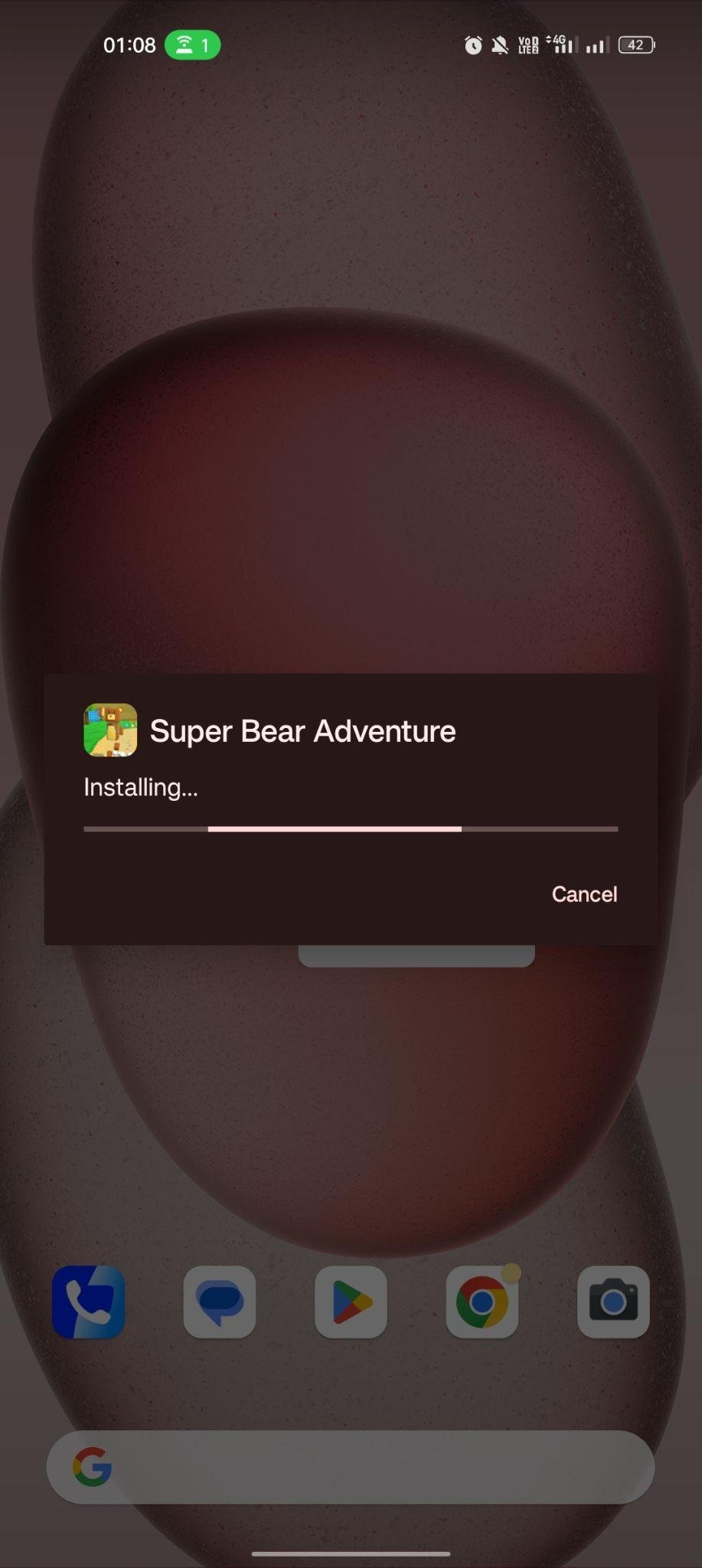 Super Bear Adventure apk installing