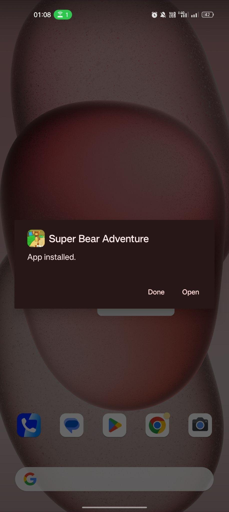 Super Bear Adventure apk installed