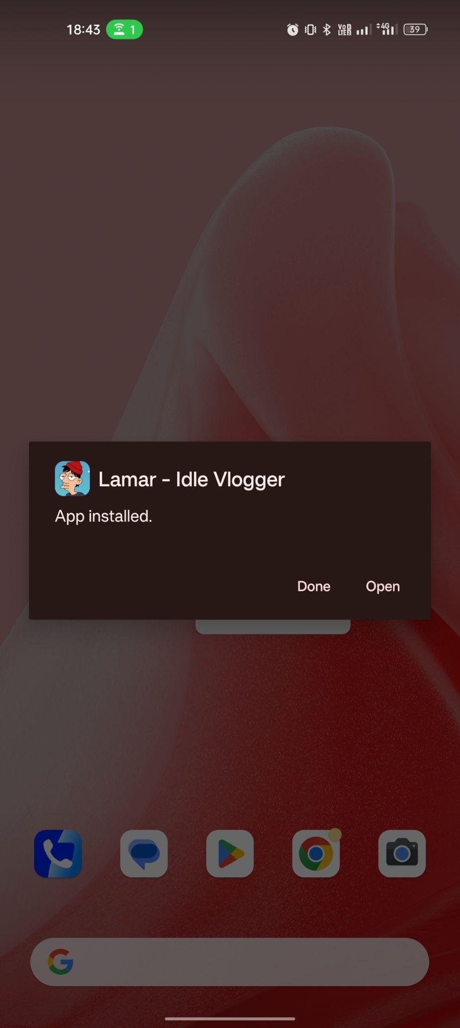 Lamar - Idle Vlogger apk installed