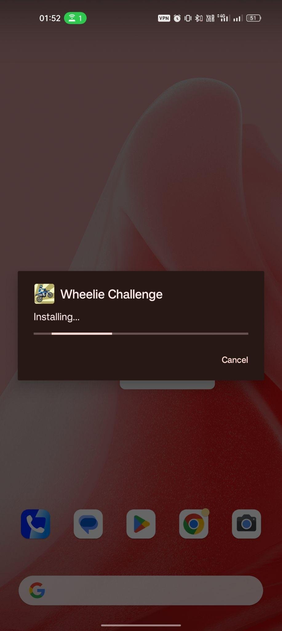 Wheelie Challenge apk installing