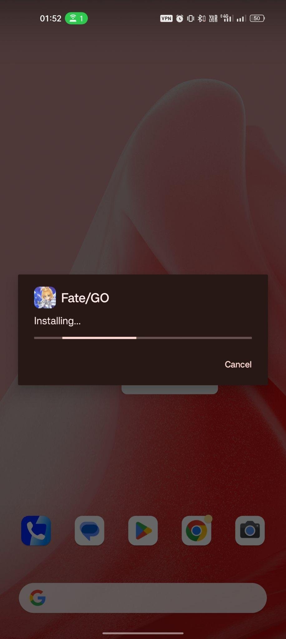 FGO JP apk installing