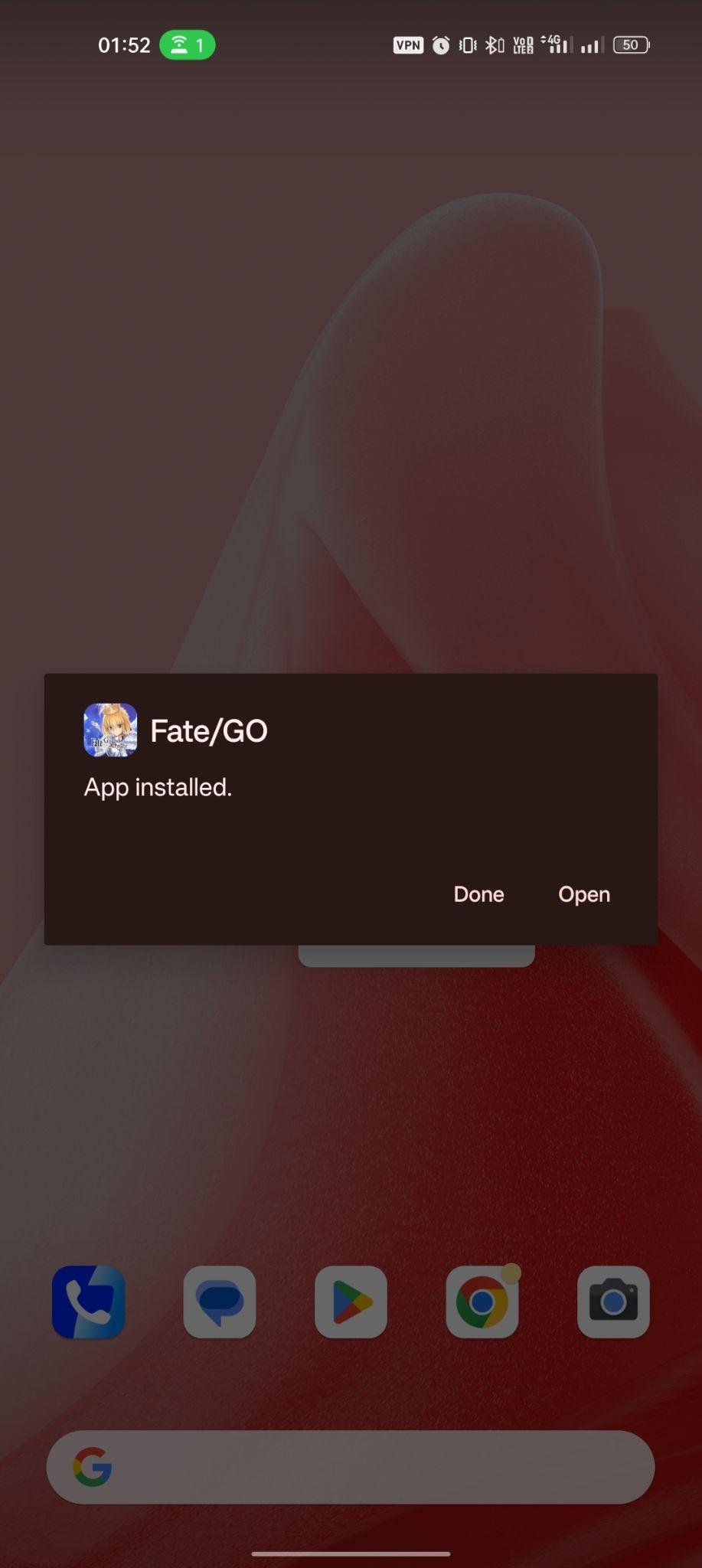 FGO JP apk installed