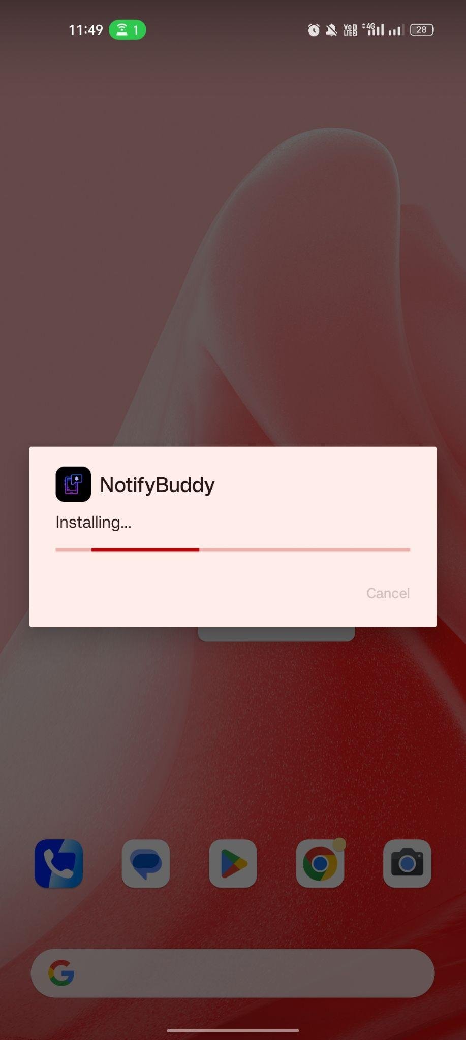 NotifyBuddy apk installing