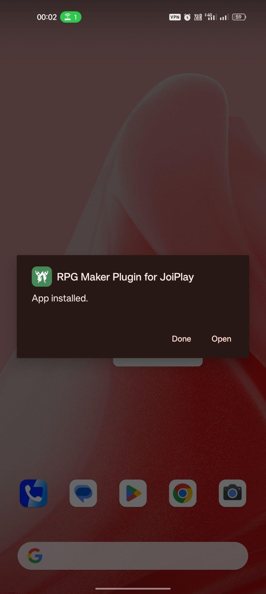 RPG Maker Plugin for JoiPlay apk installed