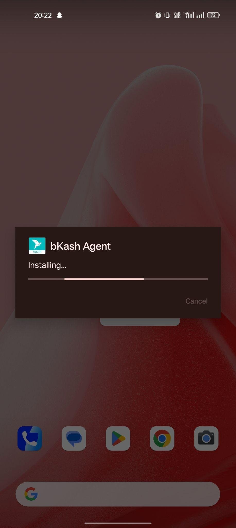 bKash Agent apk installing