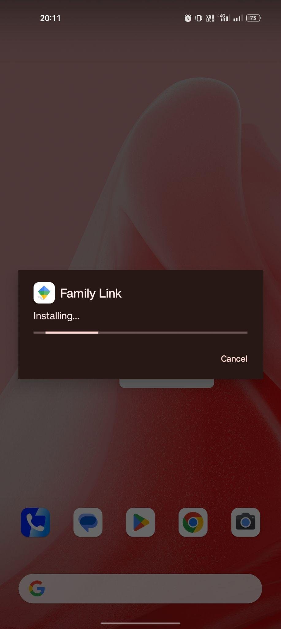 Google Family Link apk installing