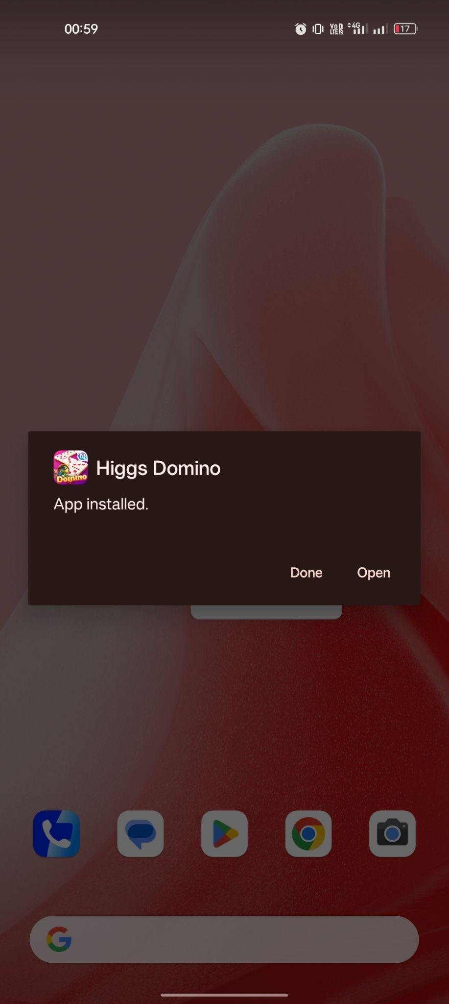 Higgs Domino apk installed