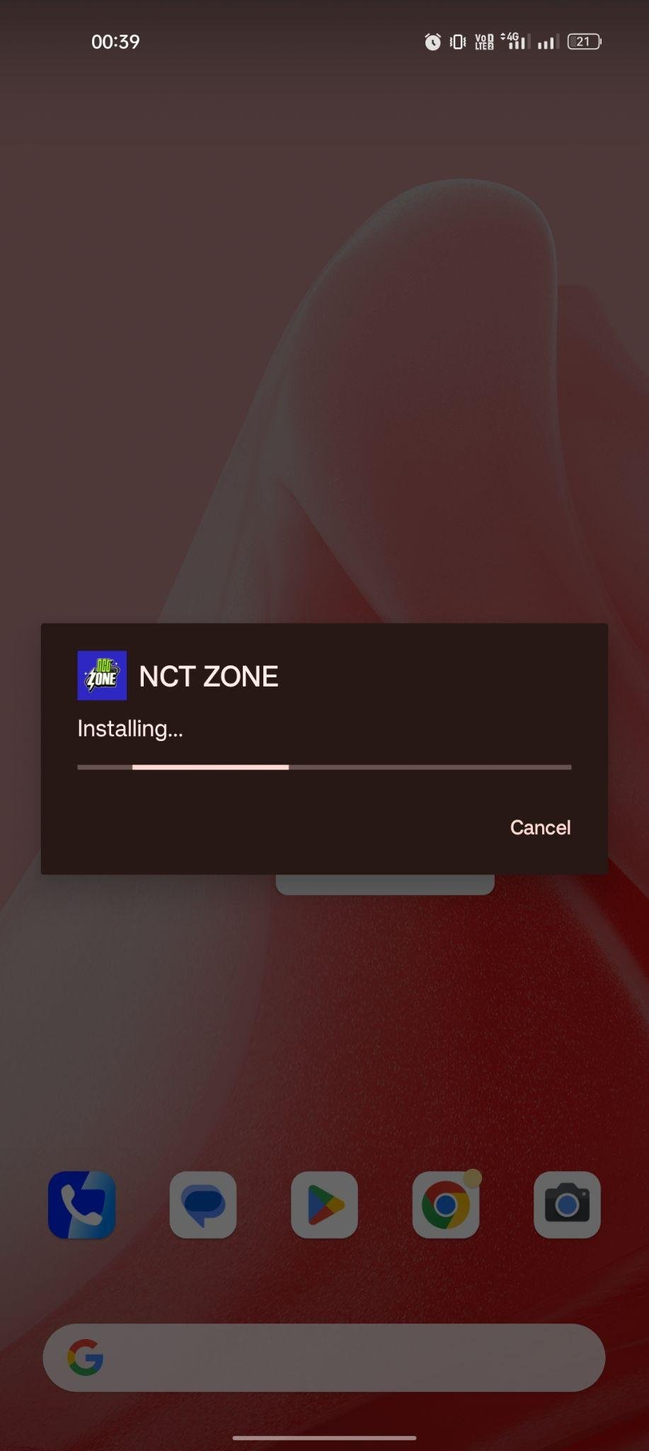 NCT Zone apk installing