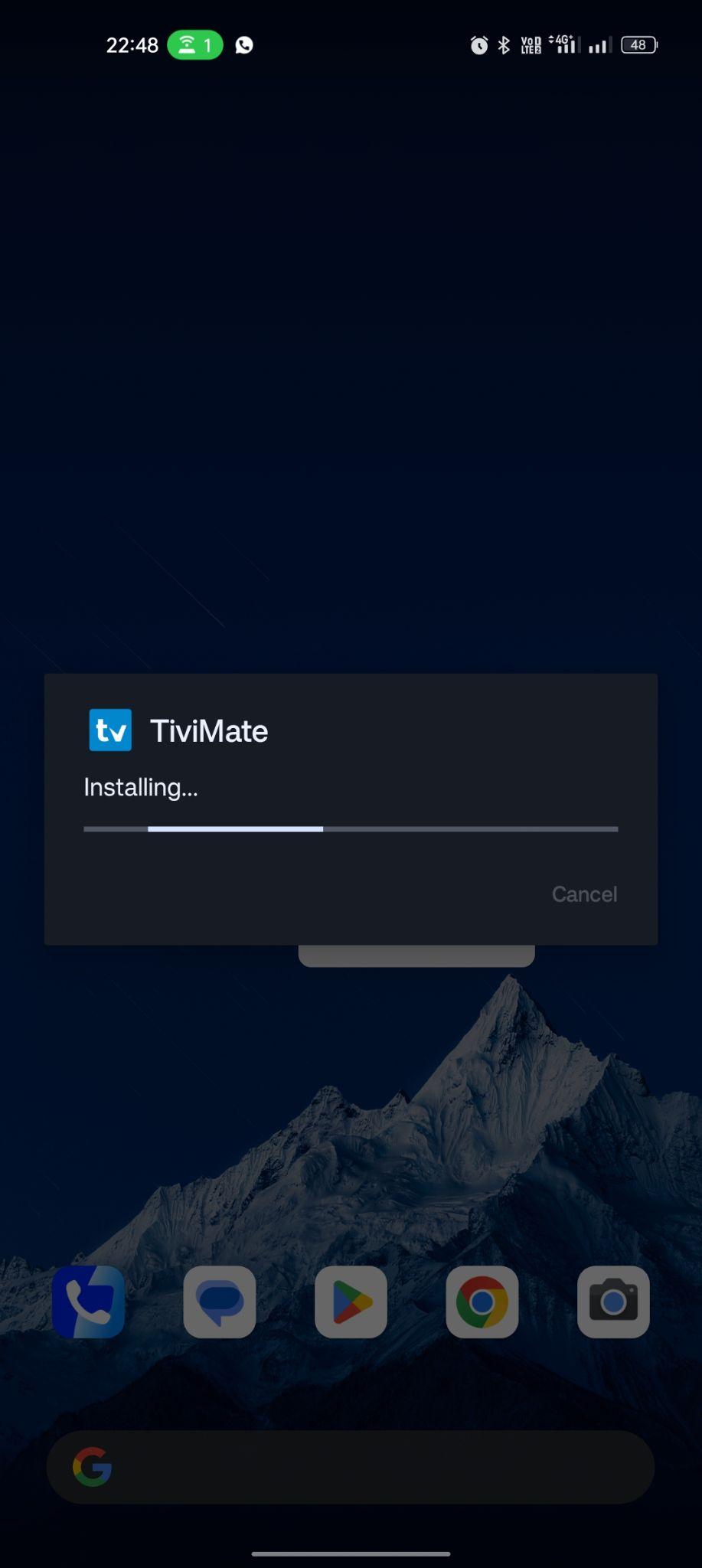 TiviMate Premium apk installing