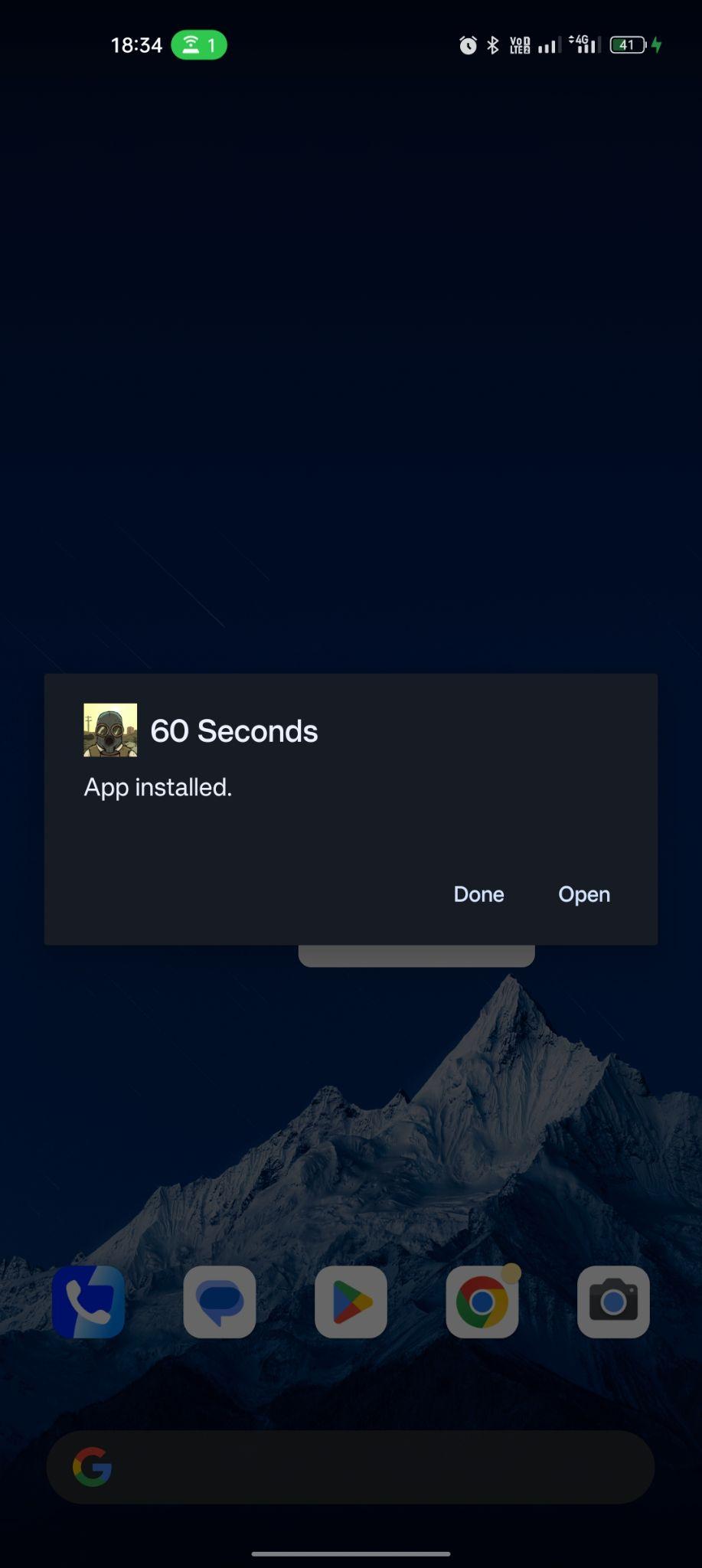 60 Seconds! Atomic Adventure apk installed