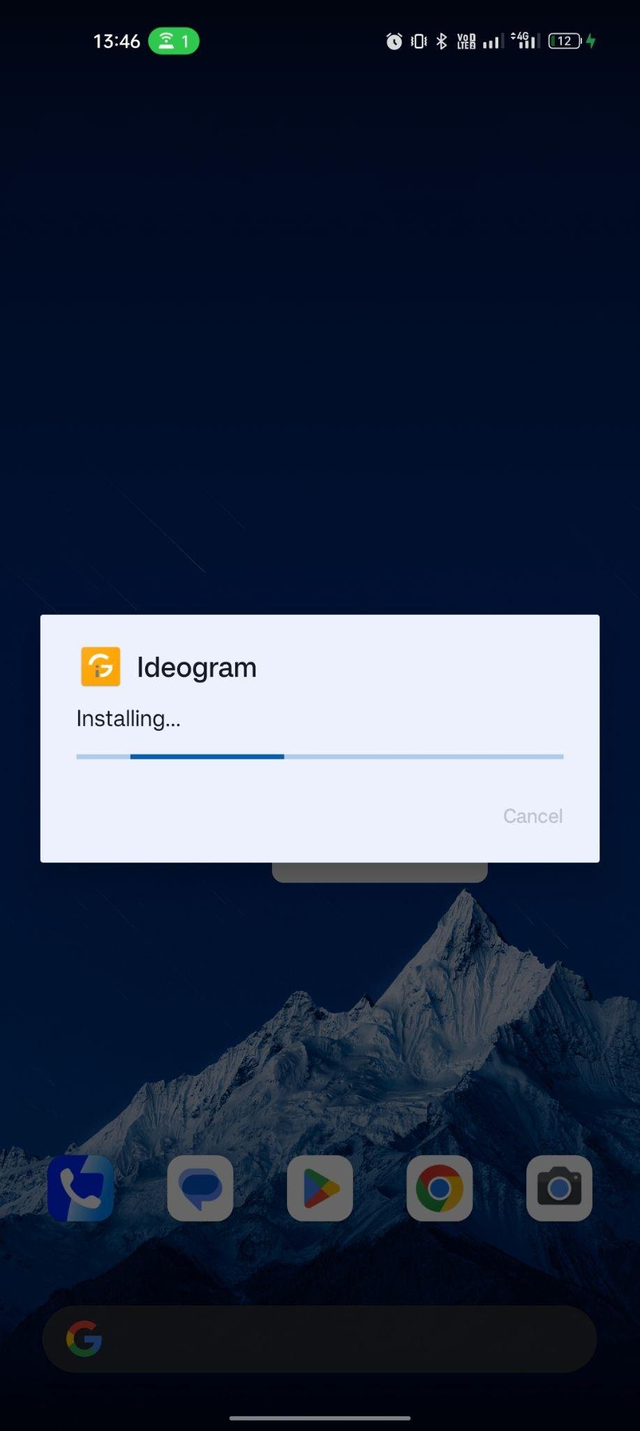 Ideogram AI apk installing