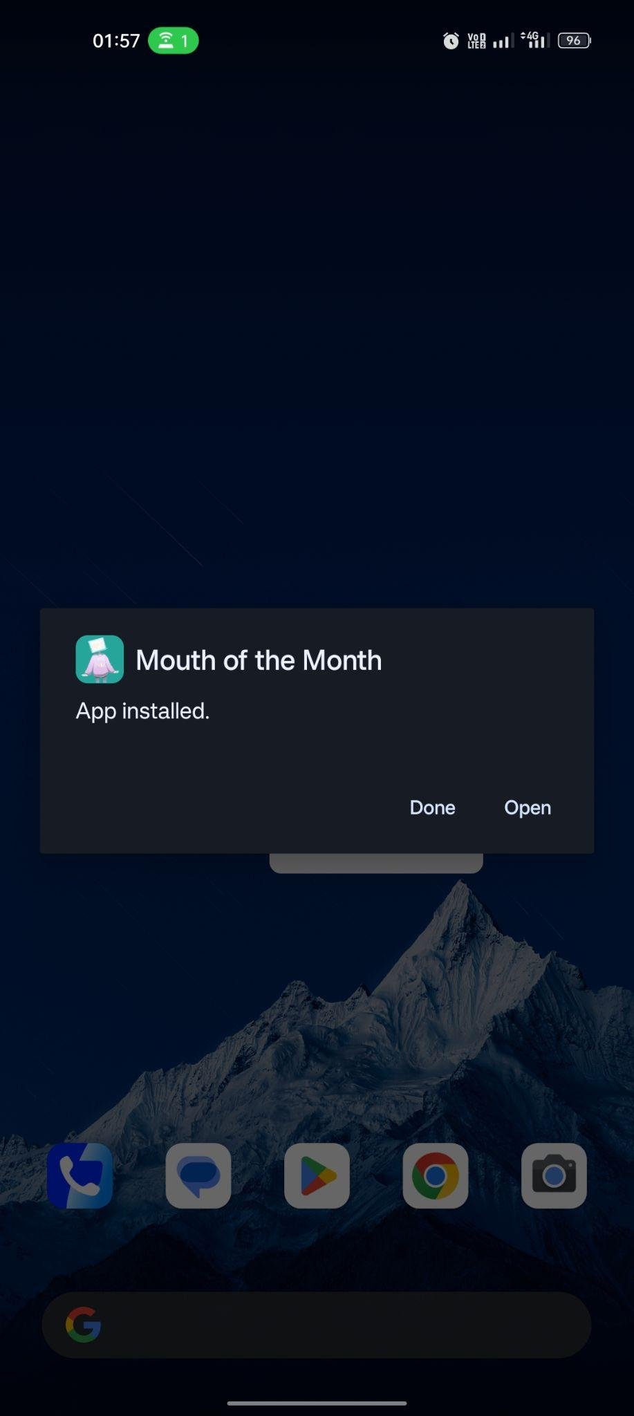 Mouth of the Month apk installed