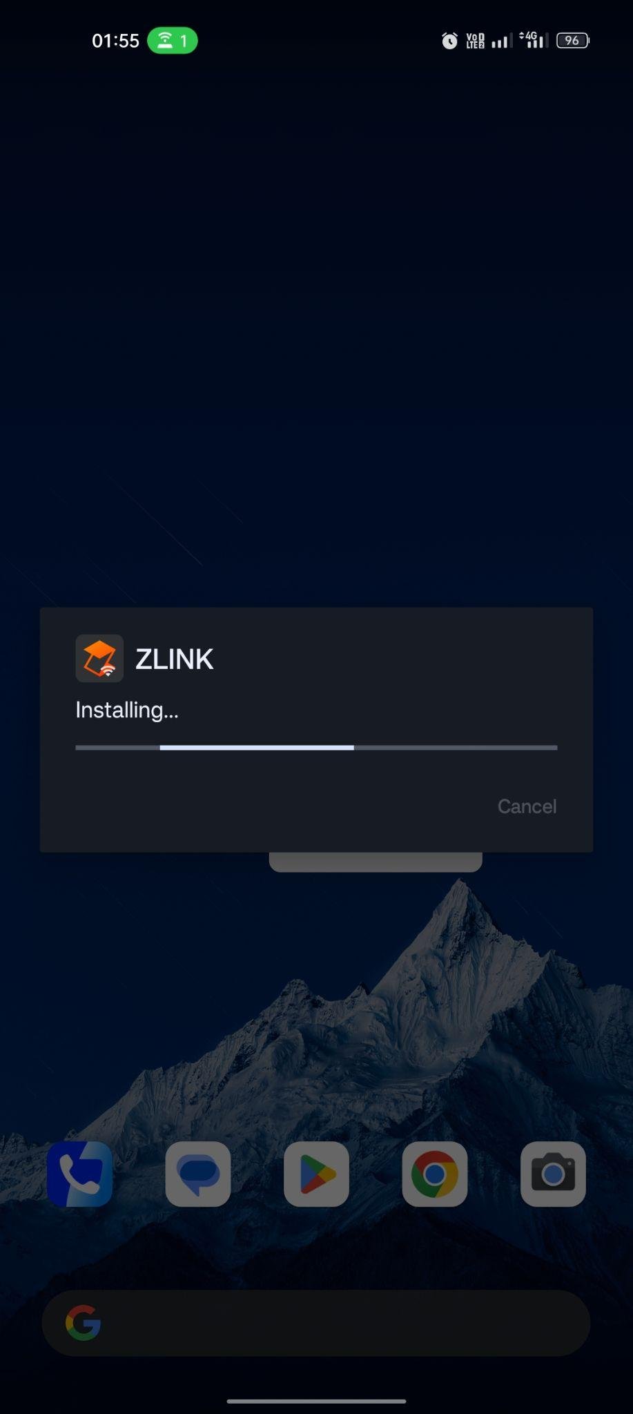 ZLINK apk installing
