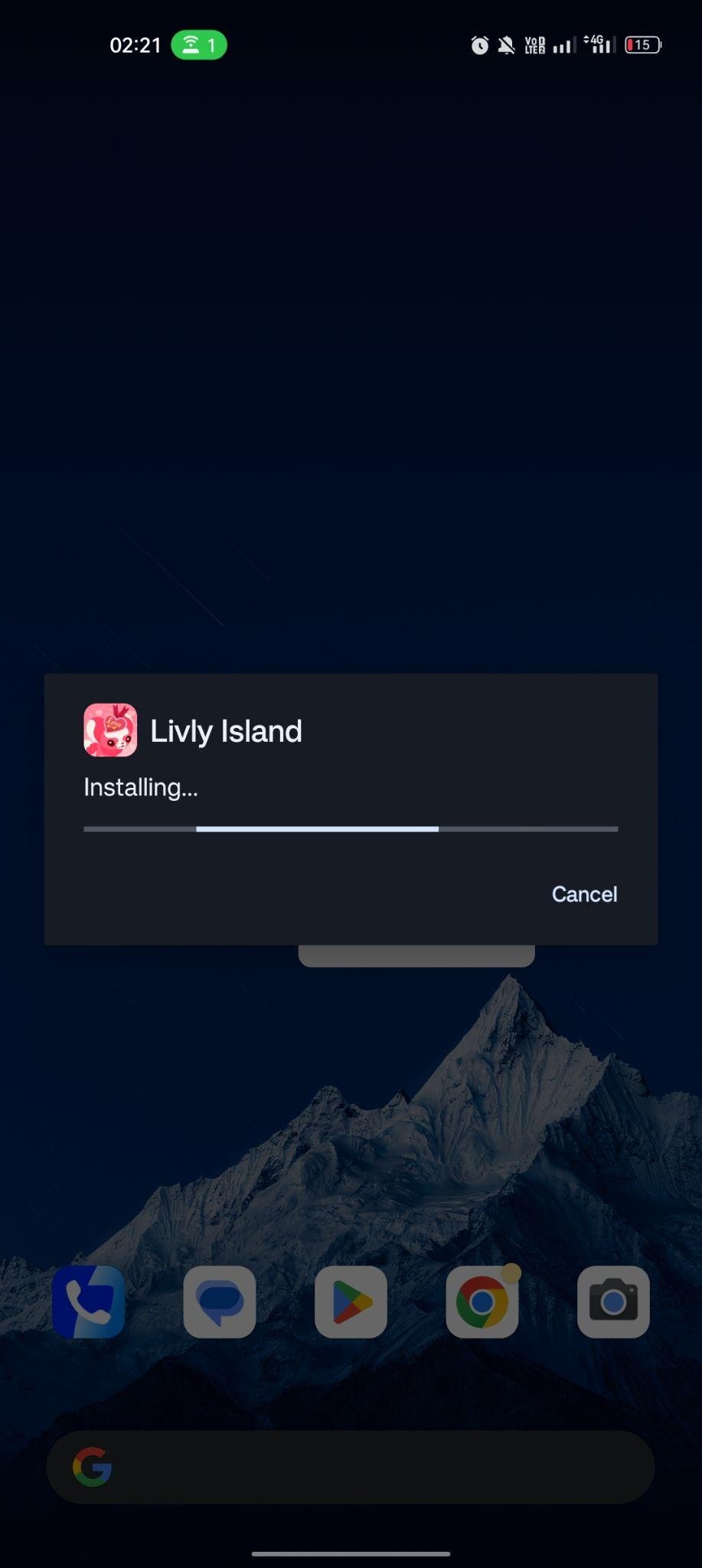 Livly Island apk installing