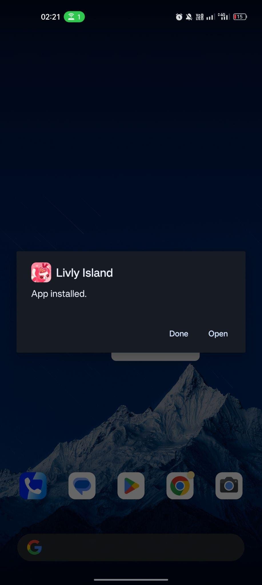 Livly Island apk installed