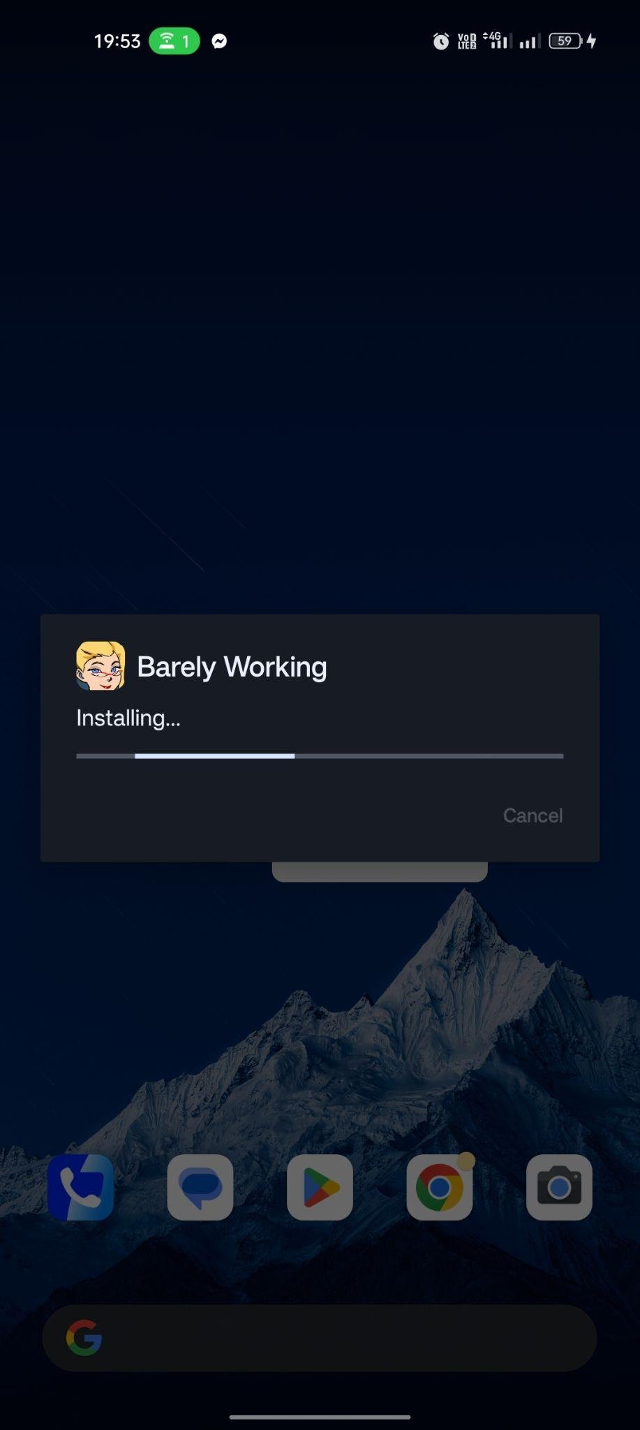 Barely Working apk installing