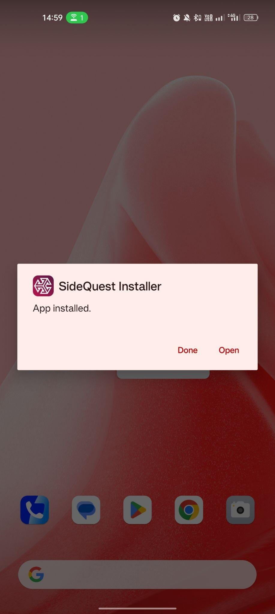 SideQuest apk installed