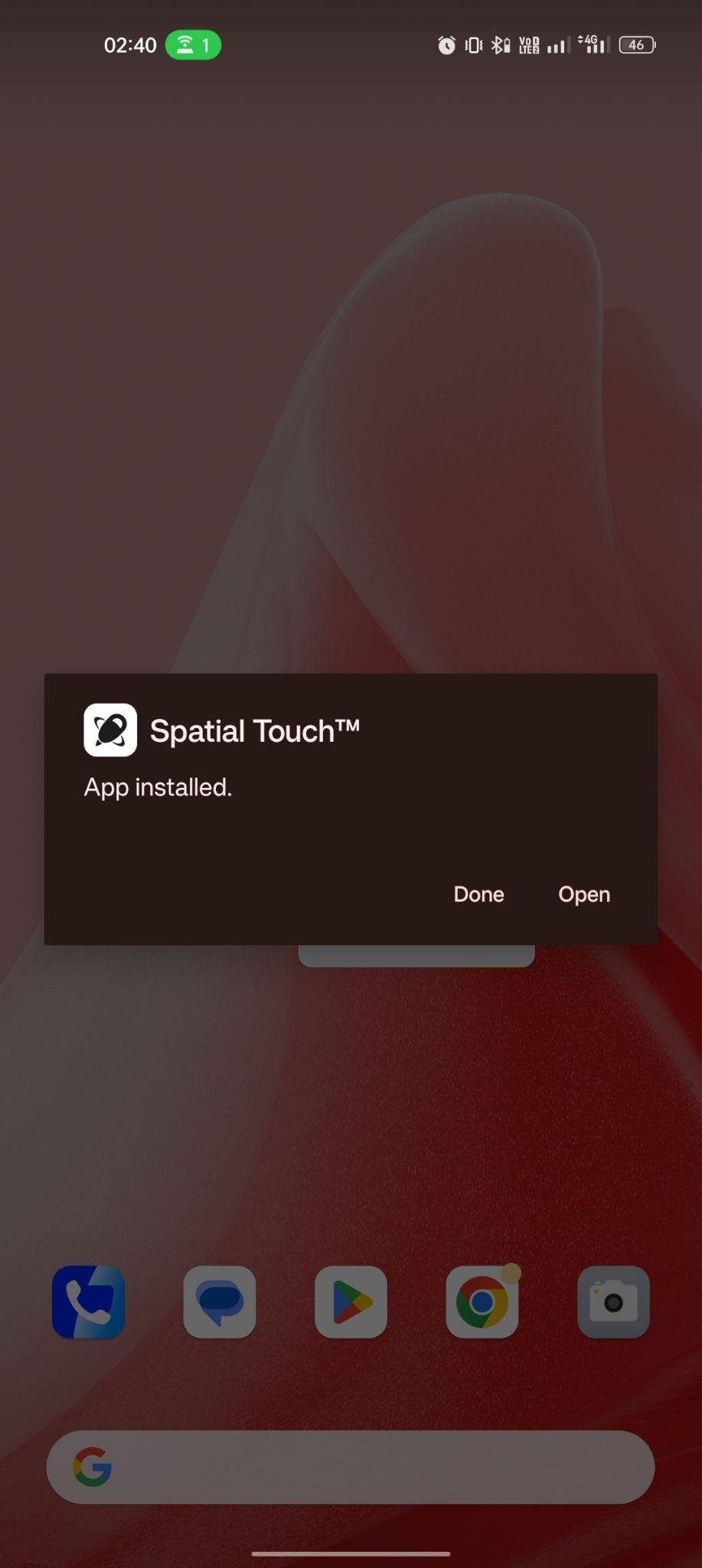 Spatial Touch apk installed