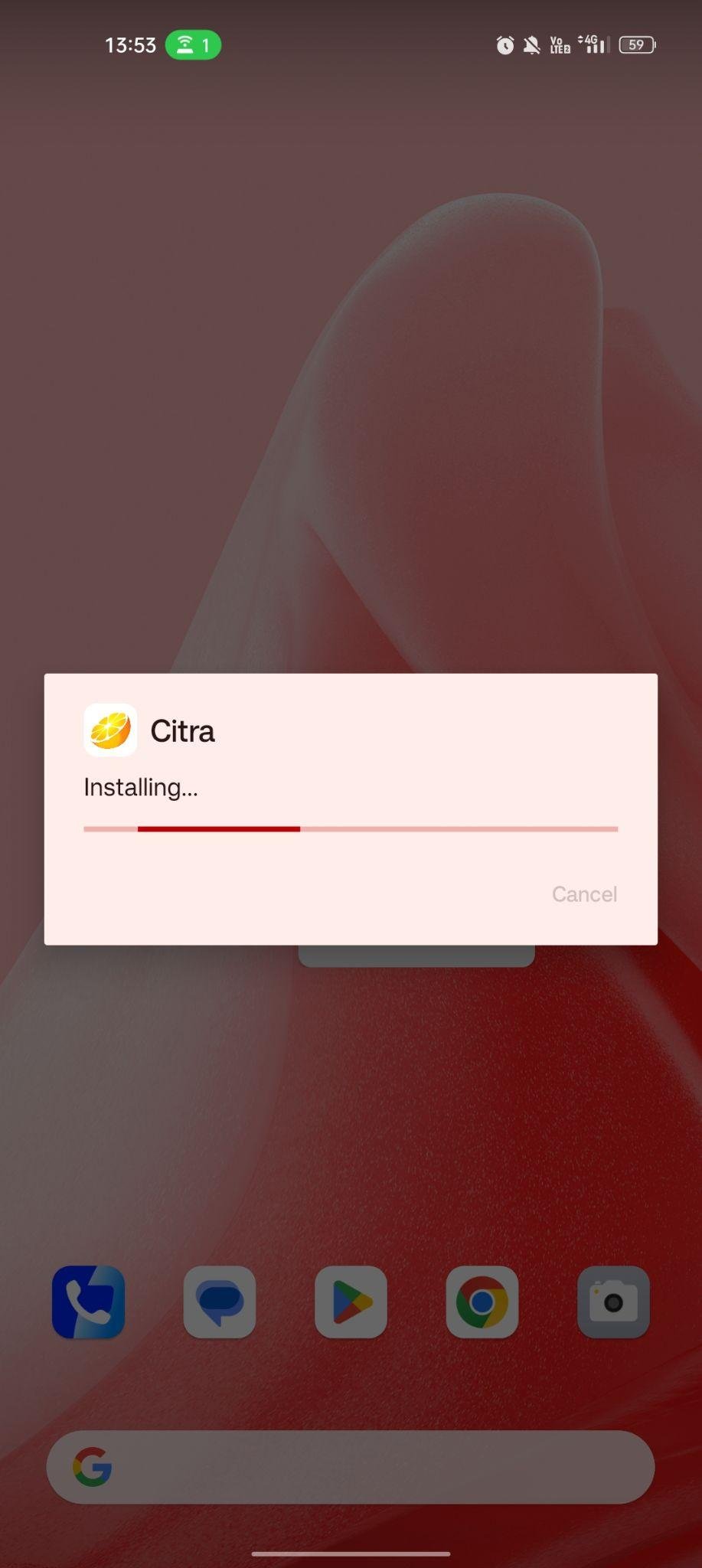 Citra Emulator apk installing