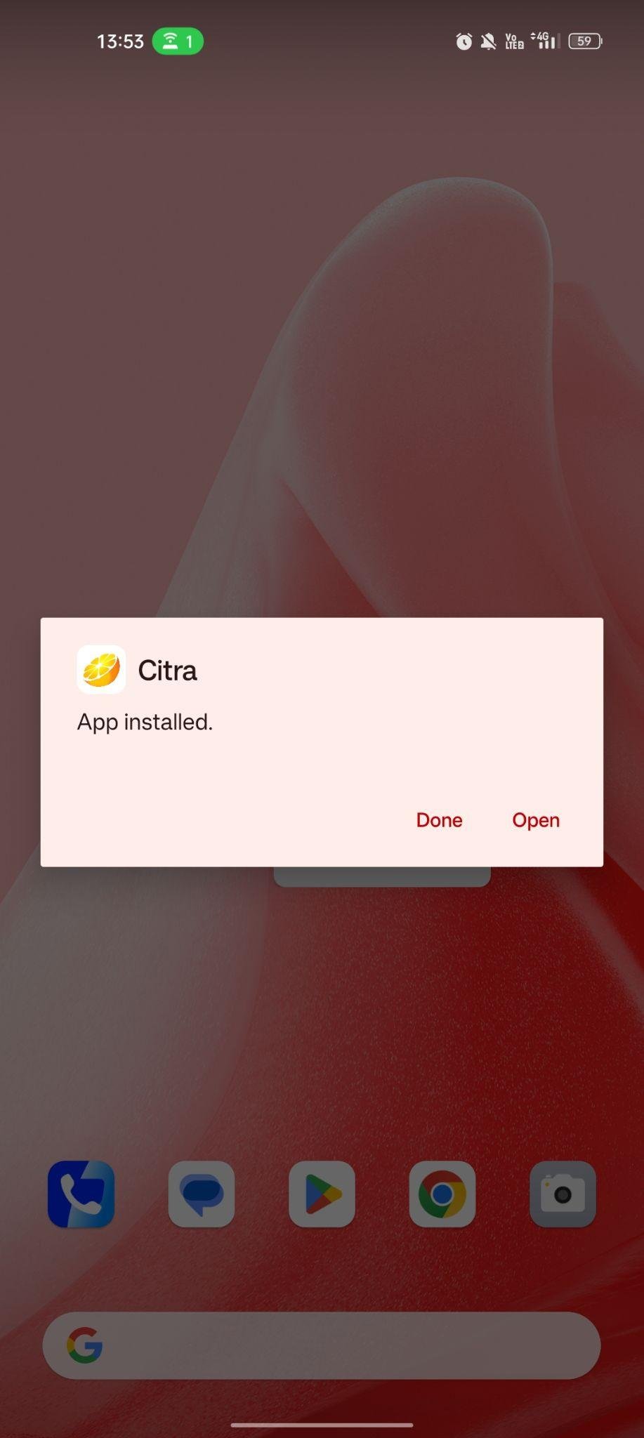 Citra Emulator apk installed
