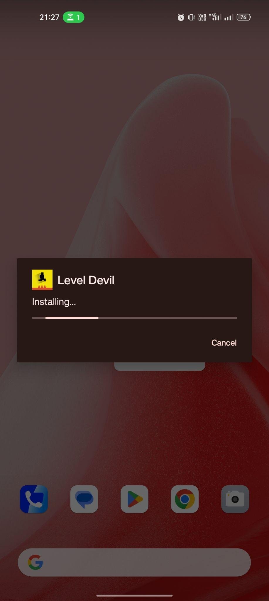 Level Devil - Not A Troll Game apk installing