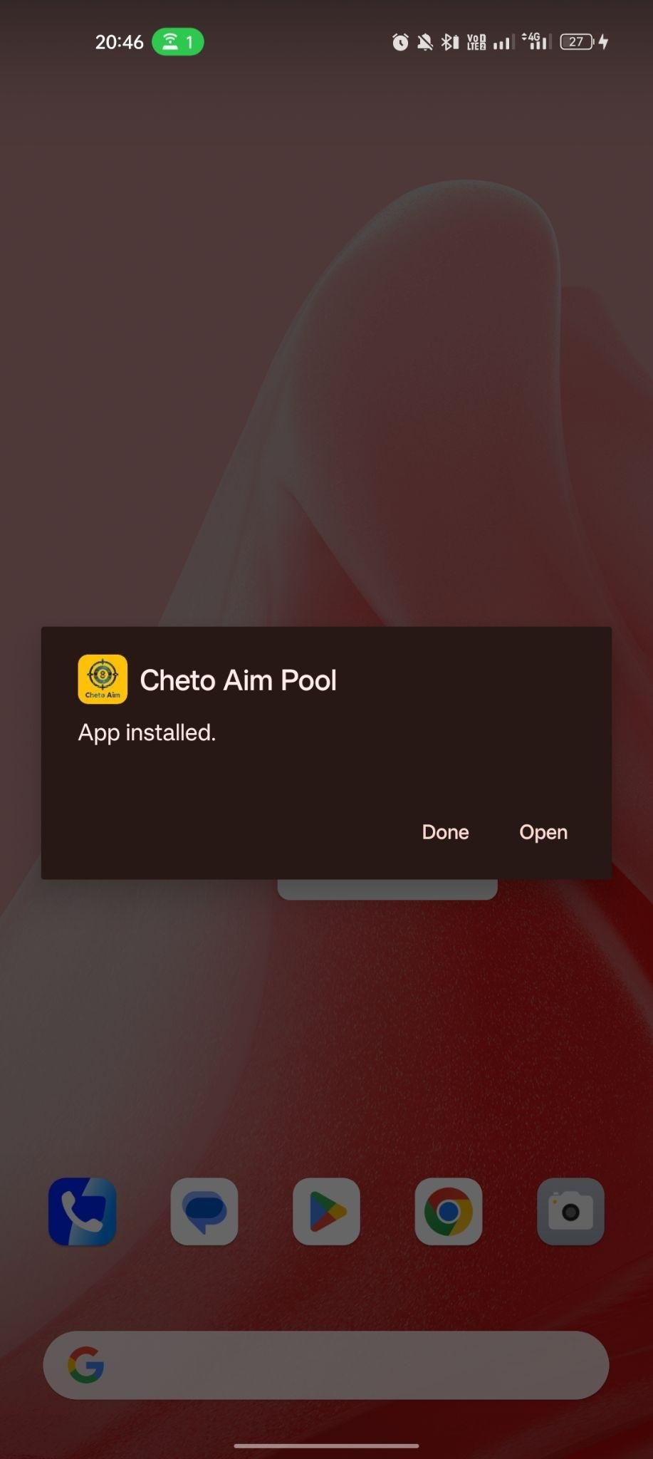 Cheto Aim Pool - Guidelines 8BP apk installed