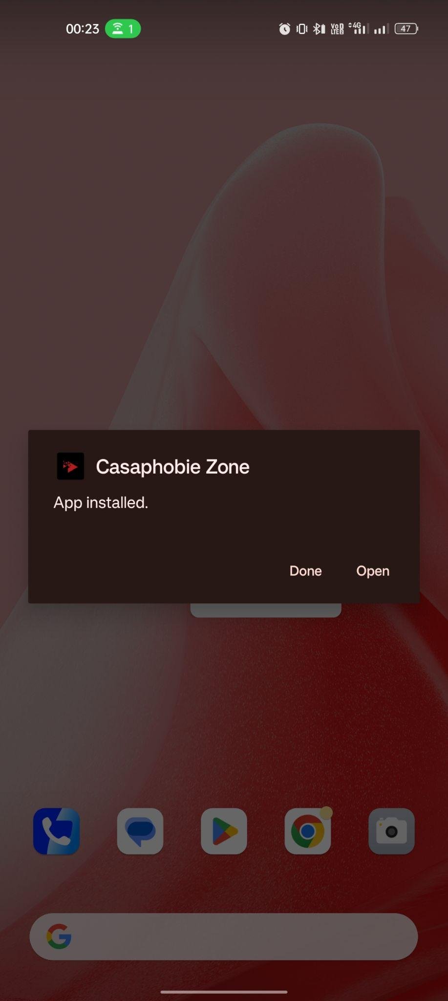 Casaphobie Zone apk installed