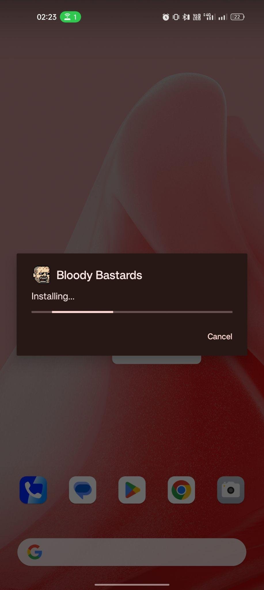 Bloody Bastards apk installing