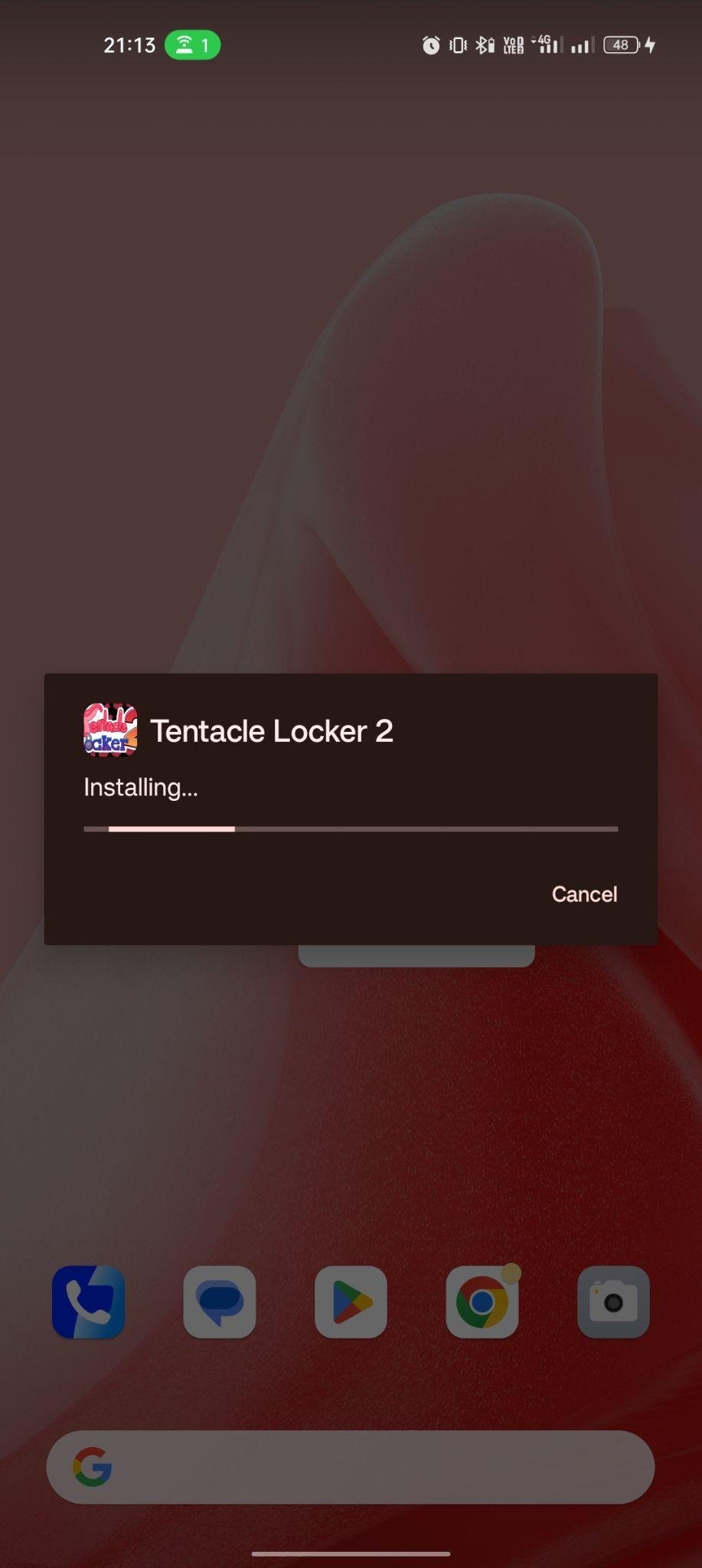 Tentacle Locker 2 apk installing