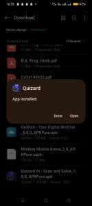 Quizard AI apk installed