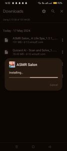 ASMR Salon apk installing