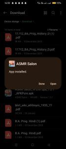 ASMR Salon apk installed