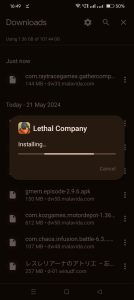 Lethal Company apk installing