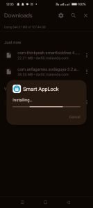 Smart AppLock apk installing
