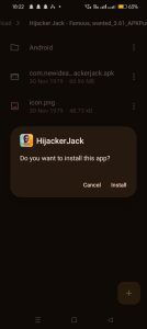 Hijacker Jack apk installed