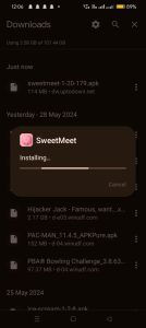 SweetMeet apk installing