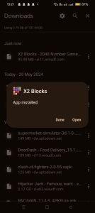 X2 Blocks apk installed