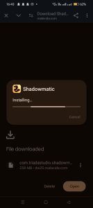Shadowmatic apk installing