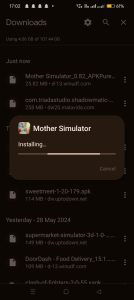 Mother Simulator apk installing