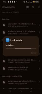 Lockwatch apk installing